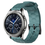 Cinturino per orologio in silicone tinta unita con motivo a calcio da 22 mm, For Samsung Gear S3 Classic, For Samsung Gear S3 Frontier