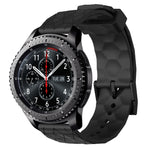 Cinturino per orologio in silicone tinta unita con motivo a calcio da 22 mm, For Samsung Gear S3 Classic, For Samsung Gear S3 Frontier