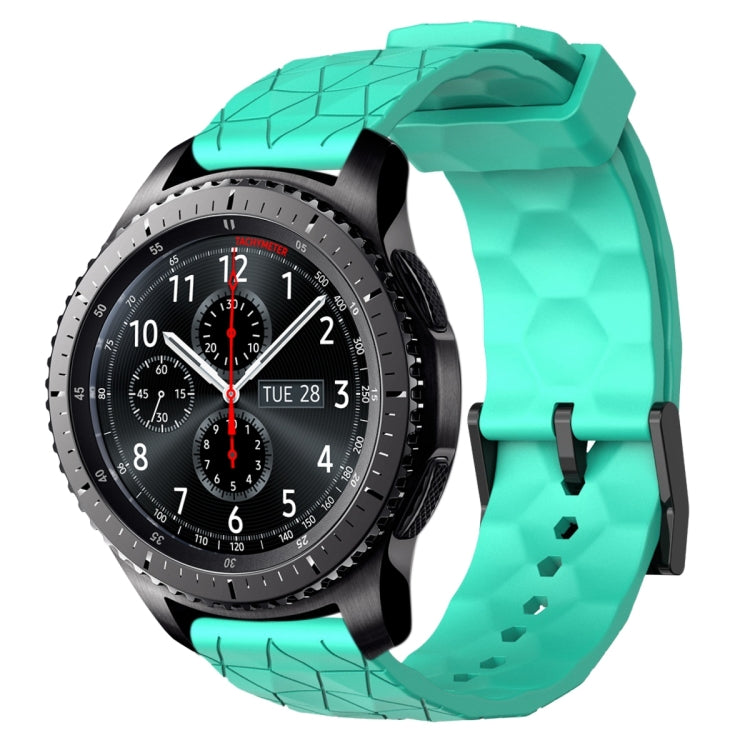 Cinturino per orologio in silicone tinta unita con motivo a calcio da 22 mm, For Samsung Gear S3 Classic, For Samsung Gear S3 Frontier