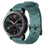 Cinturino per orologio in silicone tinta unita con motivo a calcio da 22 mm, For Samsung Gear S3 Classic, For Samsung Gear S3 Frontier