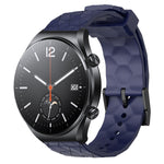 Cinturino per orologio in silicone tinta unita con motivo a calcio da 22 mm, For Xiaomi MI Watch S1, For Xiaomi MI Watch S1 Pro