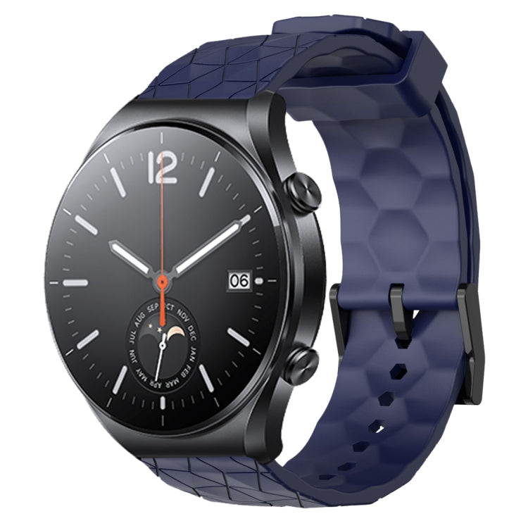 Cinturino per orologio in silicone tinta unita con motivo a calcio da 22 mm, For Xiaomi MI Watch S1, For Xiaomi MI Watch S1 Pro