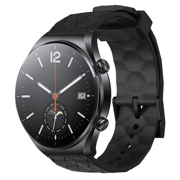 Cinturino per orologio in silicone tinta unita con motivo a calcio da 22 mm, For Xiaomi MI Watch S1, For Xiaomi MI Watch S1 Pro