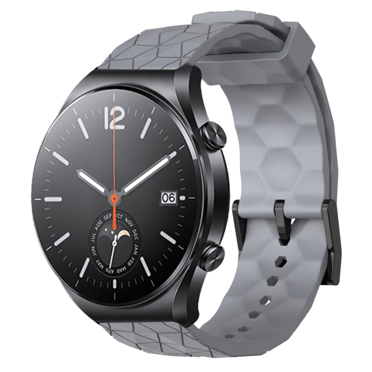Cinturino per orologio in silicone tinta unita con motivo a calcio da 22 mm, For Xiaomi MI Watch S1, For Xiaomi MI Watch S1 Pro