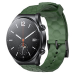 Cinturino per orologio in silicone tinta unita con motivo a calcio da 22 mm, For Xiaomi MI Watch S1, For Xiaomi MI Watch S1 Pro