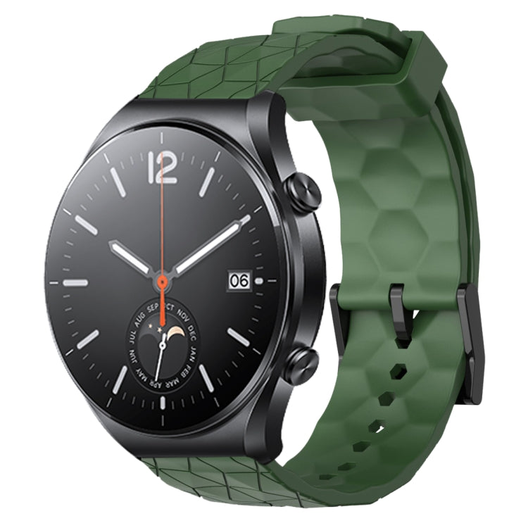 Cinturino per orologio in silicone tinta unita con motivo a calcio da 22 mm, For Xiaomi MI Watch S1, For Xiaomi MI Watch S1 Pro