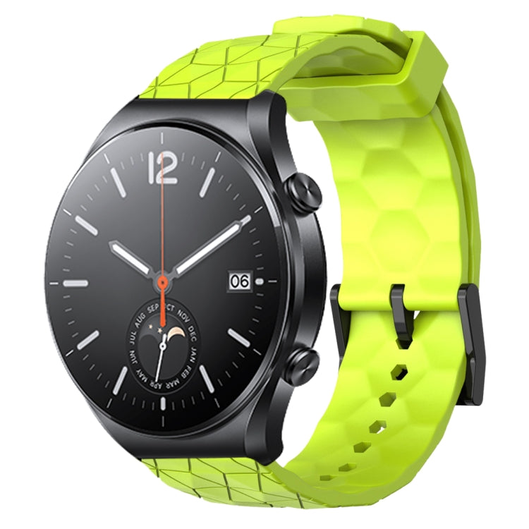 Cinturino per orologio in silicone tinta unita con motivo a calcio da 22 mm, For Xiaomi MI Watch S1, For Xiaomi MI Watch S1 Pro