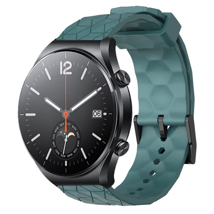Cinturino per orologio in silicone tinta unita con motivo a calcio da 22 mm, For Xiaomi MI Watch S1, For Xiaomi MI Watch S1 Pro