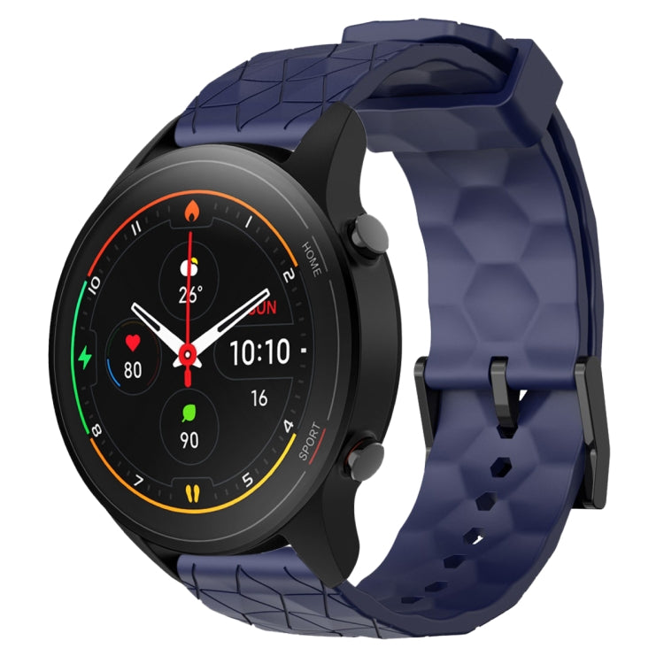 Cinturino per orologio in silicone tinta unita con motivo a calcio da 22 mm, For Xiaomi MI Watch S1, For Xiaomi MI Watch S1 Pro