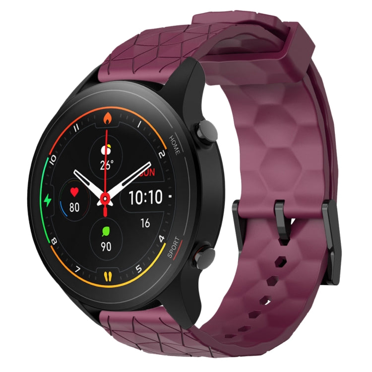 Cinturino per orologio in silicone tinta unita con motivo a calcio da 22 mm, For Xiaomi MI Watch S1, For Xiaomi MI Watch S1 Pro