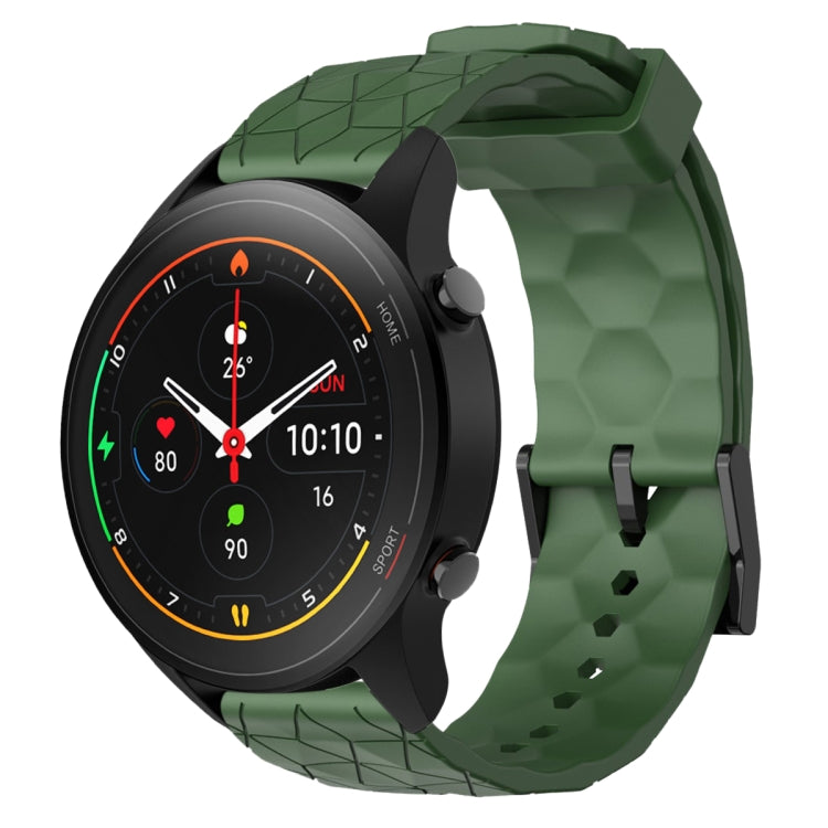 Cinturino per orologio in silicone tinta unita con motivo a calcio da 22 mm, For Xiaomi MI Watch S1, For Xiaomi MI Watch S1 Pro
