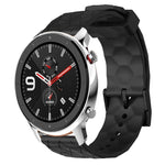 Cinturino per orologio in silicone tinta unita con motivo a calcio da 22 mm, For Amazfit GTR 4, For Amazfit GTR 3