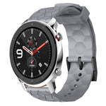 Cinturino per orologio in silicone tinta unita con motivo a calcio da 22 mm, For Amazfit GTR 4, For Amazfit GTR 3