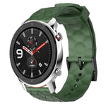 Cinturino per orologio in silicone tinta unita con motivo a calcio da 22 mm, For Amazfit GTR 4, For Amazfit GTR 3