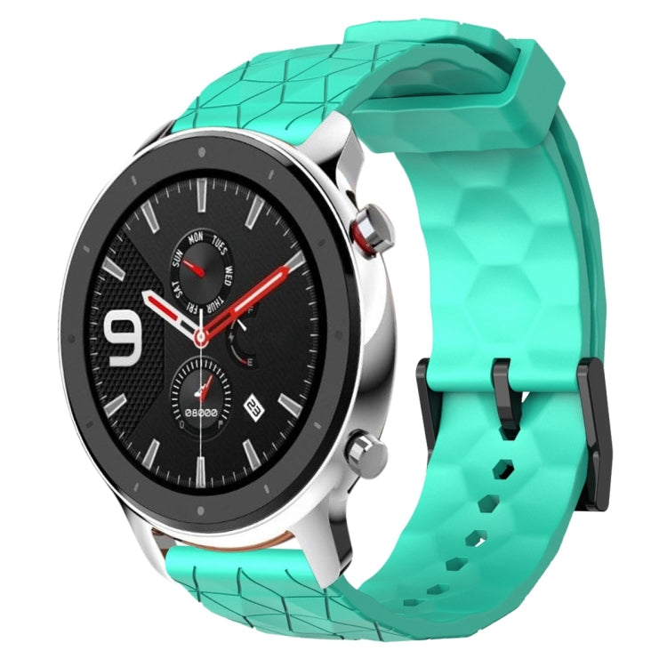 Cinturino per orologio in silicone tinta unita con motivo a calcio da 22 mm, For Amazfit GTR 4, For Amazfit GTR 3