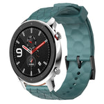 Cinturino per orologio in silicone tinta unita con motivo a calcio da 22 mm, For Amazfit GTR 4, For Amazfit GTR 3