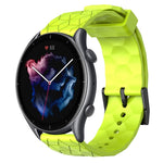 Cinturino per orologio in silicone tinta unita con motivo a calcio da 22 mm, For Amazfit GTR 3 Pro, For Amazfit GTR 2e