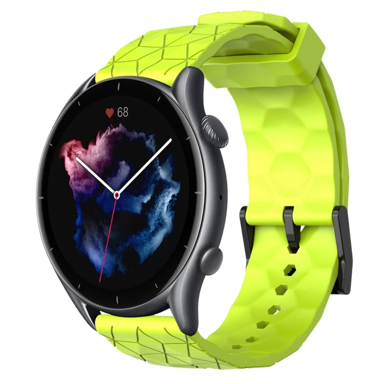 Cinturino per orologio in silicone tinta unita con motivo a calcio da 22 mm, For Amazfit GTR 3 Pro, For Amazfit GTR 2e