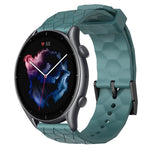 Cinturino per orologio in silicone tinta unita con motivo a calcio da 22 mm, For Amazfit GTR 3 Pro, For Amazfit GTR 2e