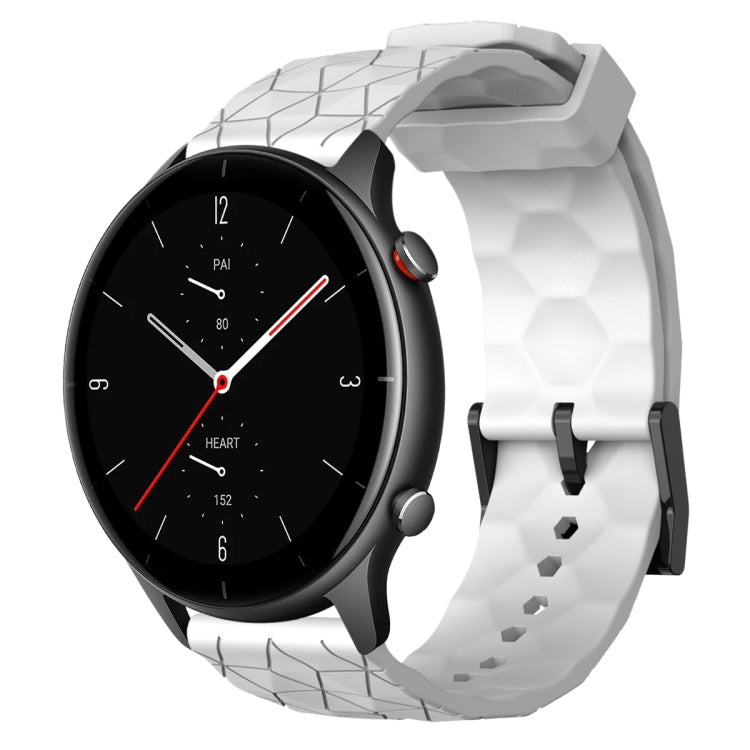 Cinturino per orologio in silicone tinta unita con motivo a calcio da 22 mm, For Amazfit GTR 3 Pro, For Amazfit GTR 2e