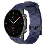 Cinturino per orologio in silicone tinta unita con motivo a calcio da 22 mm, For Amazfit GTR 3 Pro, For Amazfit GTR 2e