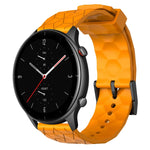 Cinturino per orologio in silicone tinta unita con motivo a calcio da 22 mm, For Amazfit GTR 3 Pro, For Amazfit GTR 2e