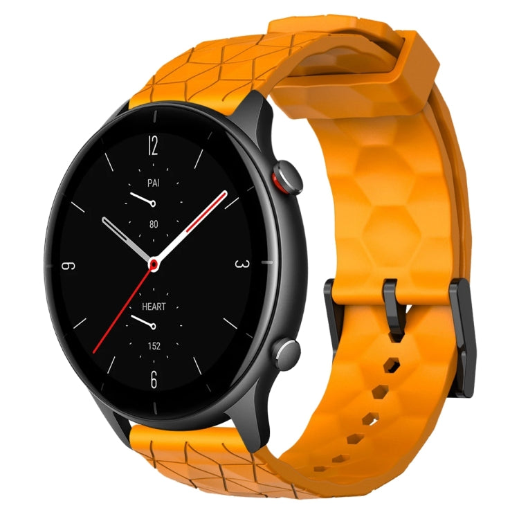 Cinturino per orologio in silicone tinta unita con motivo a calcio da 22 mm, For Amazfit GTR 3 Pro, For Amazfit GTR 2e