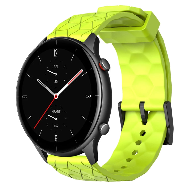 Cinturino per orologio in silicone tinta unita con motivo a calcio da 22 mm, For Amazfit GTR 3 Pro, For Amazfit GTR 2e
