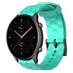 Cinturino per orologio in silicone tinta unita con motivo a calcio da 22 mm, For Amazfit GTR 3 Pro, For Amazfit GTR 2e