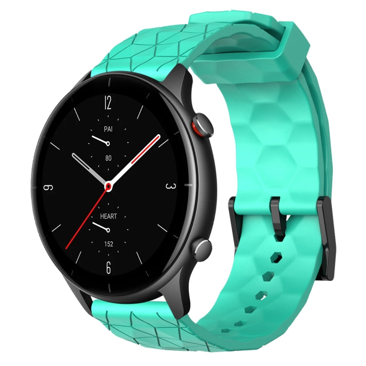 Cinturino per orologio in silicone tinta unita con motivo a calcio da 22 mm, For Amazfit GTR 3 Pro, For Amazfit GTR 2e