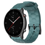 Cinturino per orologio in silicone tinta unita con motivo a calcio da 22 mm, For Amazfit GTR 3 Pro, For Amazfit GTR 2e