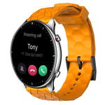 Cinturino per orologio in silicone tinta unita con motivo a calcio da 22 mm, For Amazfit GTR 2, For Amazfit 3