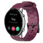 Cinturino per orologio in silicone tinta unita con motivo a calcio da 22 mm, For Amazfit GTR 2, For Amazfit 3