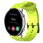 Cinturino per orologio in silicone tinta unita con motivo a calcio da 22 mm, For Amazfit GTR 2, For Amazfit 3