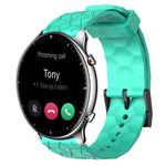 Cinturino per orologio in silicone tinta unita con motivo a calcio da 22 mm, For Amazfit GTR 2, For Amazfit 3