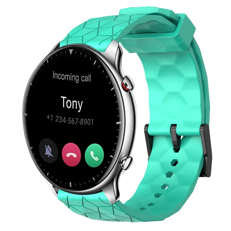 Cinturino per orologio in silicone tinta unita con motivo a calcio da 22 mm, For Amazfit GTR 2, For Amazfit 3