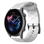 Cinturino per orologio in silicone tinta unita con motivo a calcio da 22 mm, For Amazfit GTR 2, For Amazfit 3