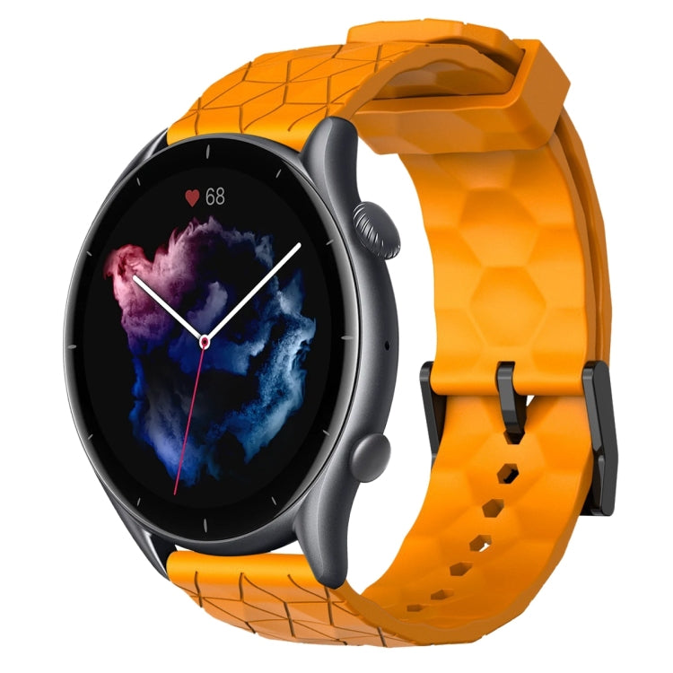 Cinturino per orologio in silicone tinta unita con motivo a calcio da 22 mm, For Amazfit GTR 2, For Amazfit 3