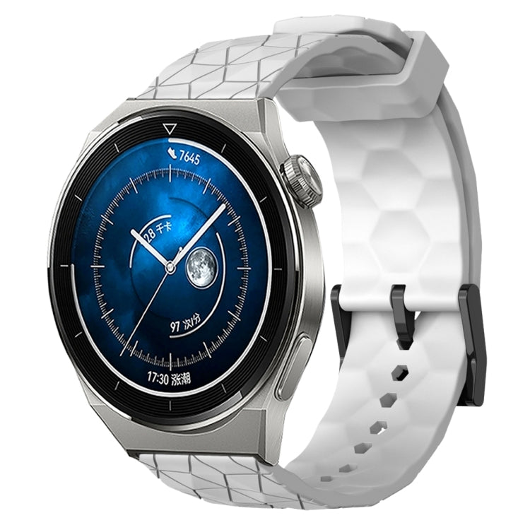 Cinturino per orologio in silicone tinta unita con motivo a calcio da 22 mm, For Huawei Watch GT3 Pro 46mm, For Huawei Watch GT3 46mm