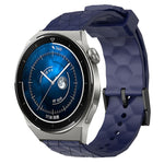 Cinturino per orologio in silicone tinta unita con motivo a calcio da 22 mm, For Huawei Watch GT3 Pro 46mm, For Huawei Watch GT3 46mm