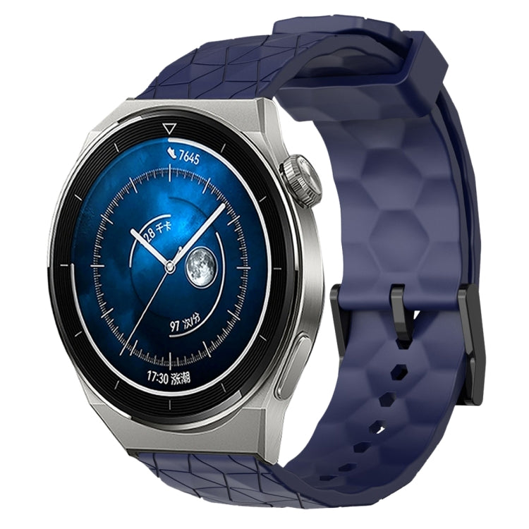 Cinturino per orologio in silicone tinta unita con motivo a calcio da 22 mm, For Huawei Watch GT3 Pro 46mm, For Huawei Watch GT3 46mm
