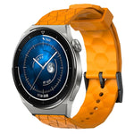 Cinturino per orologio in silicone tinta unita con motivo a calcio da 22 mm, For Huawei Watch GT3 Pro 46mm, For Huawei Watch GT3 46mm
