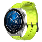 Cinturino per orologio in silicone tinta unita con motivo a calcio da 22 mm, For Huawei Watch GT3 Pro 46mm, For Huawei Watch GT3 46mm
