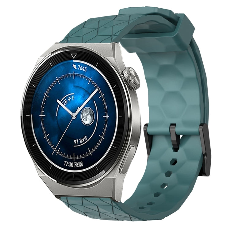 Cinturino per orologio in silicone tinta unita con motivo a calcio da 22 mm, For Huawei Watch GT3 Pro 46mm, For Huawei Watch GT3 46mm