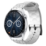 Cinturino per orologio in silicone tinta unita con motivo a calcio da 22 mm, For Huawei Watch GT3 Pro 46mm, For Huawei Watch GT3 46mm