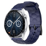 Cinturino per orologio in silicone tinta unita con motivo a calcio da 22 mm, For Huawei Watch GT3 Pro 46mm, For Huawei Watch GT3 46mm