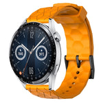 Cinturino per orologio in silicone tinta unita con motivo a calcio da 22 mm, For Huawei Watch GT3 Pro 46mm, For Huawei Watch GT3 46mm