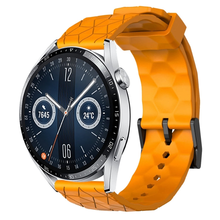 Cinturino per orologio in silicone tinta unita con motivo a calcio da 22 mm, For Huawei Watch GT3 Pro 46mm, For Huawei Watch GT3 46mm