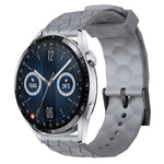 Cinturino per orologio in silicone tinta unita con motivo a calcio da 22 mm, For Huawei Watch GT3 Pro 46mm, For Huawei Watch GT3 46mm