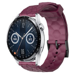 Cinturino per orologio in silicone tinta unita con motivo a calcio da 22 mm, For Huawei Watch GT3 Pro 46mm, For Huawei Watch GT3 46mm